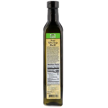 橄欖油, 醋: Now Foods, Real Food, Organic Extra Virgin Olive Oil, 16.9 fl oz (500 ml)