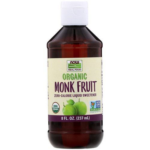 Now Foods, Real Food, Organic Monk Fruit, Zero-Calorie Liquid Sweetener, 8 fl oz (237 ml) Review