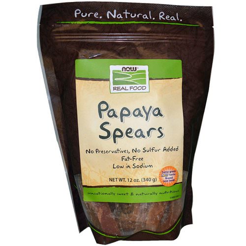 Now Foods, Real Food, Papaya Spears, 12 oz (340 g) Review