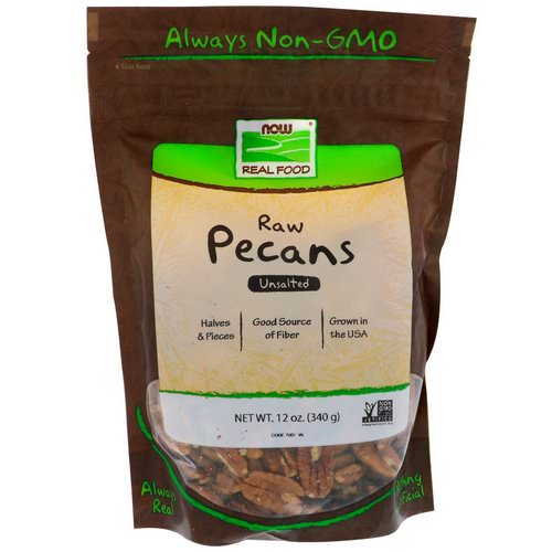 Now Foods, Real Food, Raw Pecans, Unsalted, 12 oz (340 g) Review