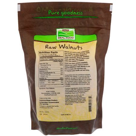 核桃, 種子: Now Foods, Real Food, Raw Walnuts, Unsalted, 12 oz (340 g)