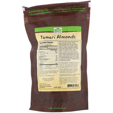 杏仁, 種子: Now Foods, Real Food, Tamari Almonds, 7 oz (198 g)