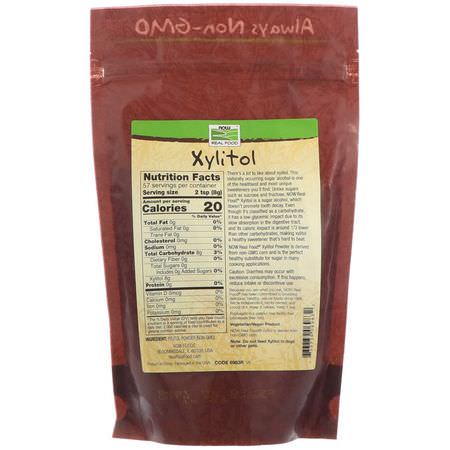 木糖醇, 甜味劑: Now Foods, Real Food, Xylitol, 1 lb (454 g)