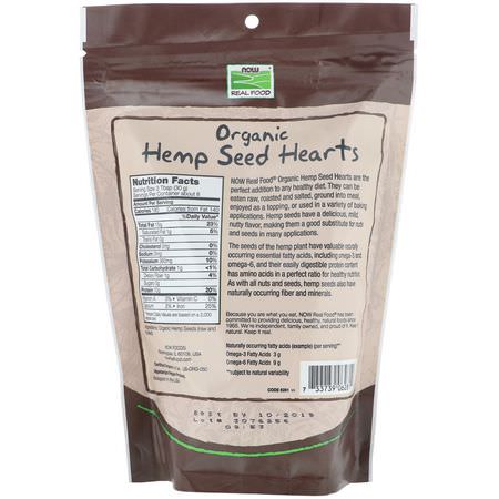 大麻種子: Now Foods, Real Foods, Organic Hemp Seed Hearts, 8 oz (227 g)