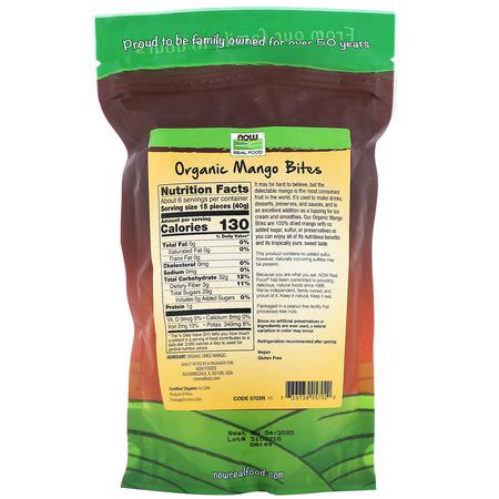 芒果, 超級食物: Now Foods, Real Foods, Organic Mango Bites, 8 oz (227 g)