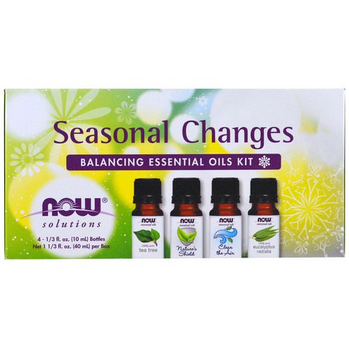 Now Foods, Seasonal Changes, Balancing Essential Oils Kit, 4 Bottles, 1/3 fl oz. (10 ml) Each Review