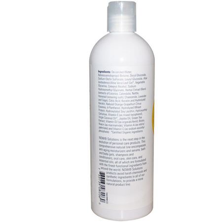 洗髮, 護髮: Now Foods, Solutions, Citrus Moisture Shampoo, 16 fl oz (473 ml)