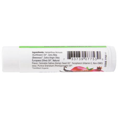 潤唇膏, 護唇: Now Foods, Solutions, Completely Kissable, Organic Lip Balm, Pomegranate, 0.15 oz (4.25 g)