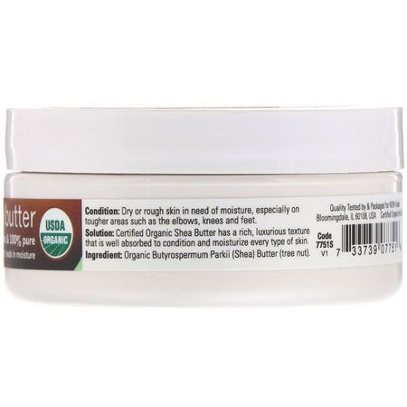 沐浴露身體乳: Now Foods, Solutions, Organic Shea Butter, 3 oz (85 g)