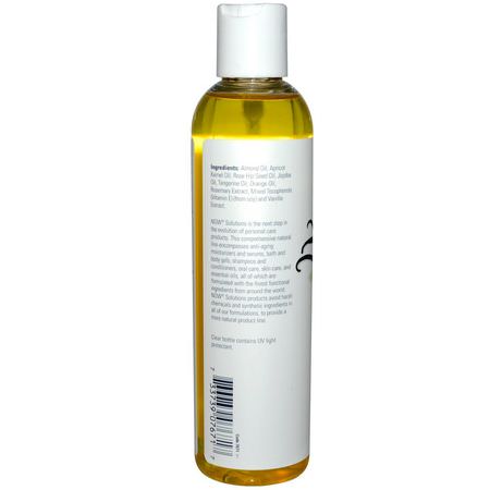 按摩油, 按摩油: Now Foods, Solutions, Refreshing Vanilla Citrus Massage Oil, 8 fl oz (237 ml)