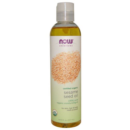 Now Foods, Solutions, Sesame Seed Oil, Certified Organic, 8 fl oz (237 ml) Review