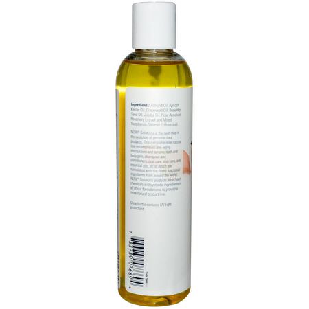 按摩油, 按摩油: Now Foods, Solutions, Tranquil Rose Massage Oil, 8 fl oz (237 ml)