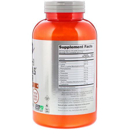 氨基酸: Now Foods, Sports, Amino-9 Essentials Powder, 11.64 oz (330 g)
