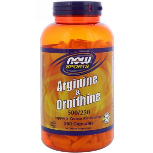 Now Foods, Sports, Arginine & Ornithine, 500/250, 250 Capsules Review
