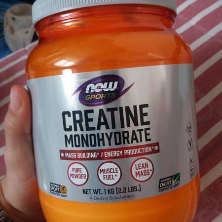 Now Foods Creatine Monohydrate - 一水肌酸, 肌酸, 肌肉製造者, 運動營養