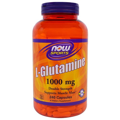 Now Foods, Sports, L-Glutamine, Double Strength, 1000 mg, 240 Capsules Review