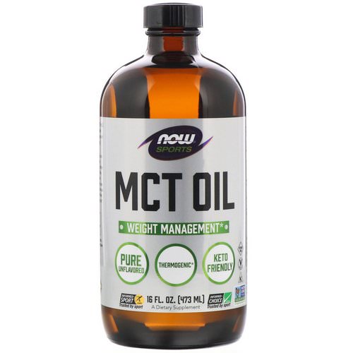 Now Foods, Sports, MCT Oil, Unflavored, 16 fl oz (473 ml) Review