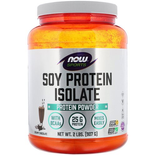 Now Foods, Sports, Soy Protein Isolate, Creamy Chocolate, 2 lbs (907 g) Review