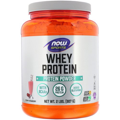 Now Foods, Sports, Whey Protein, Creamy Strawberry, 2 lbs (907 g) Review