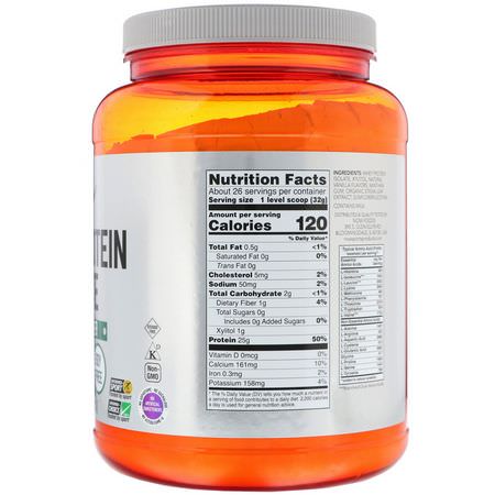 乳清蛋白, 運動營養: Now Foods, Sports, Whey Protein Isolate, Creamy Vanilla, 1.8 lbs (816 g)