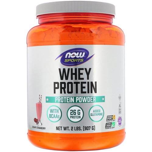 Now Foods, Sports, Whey Protein, Creamy Strawberry, 2 lbs (907 g) Review
