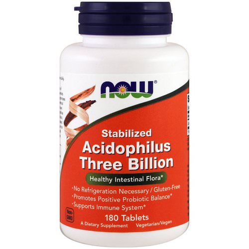 Now Foods, Stabilized Acidophilus Three Billion, 180 Tablets Review