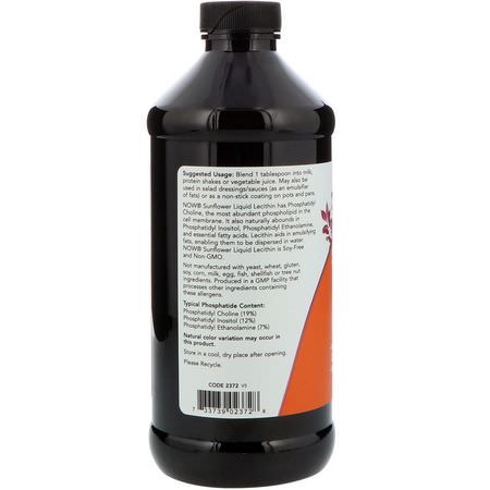 Now Foods Condiments Oils Vinegars Lecithin - 卵磷脂, 補品, 醋, 油