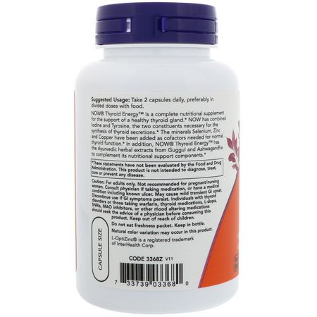 Now Foods Thyroid Formulas Condition Specific Formulas - 甲狀腺補充劑