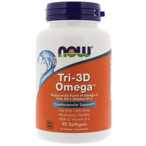 Now Foods, Tri-3D Omega, 330 EPA/220 DHA, 90 Softgels Review