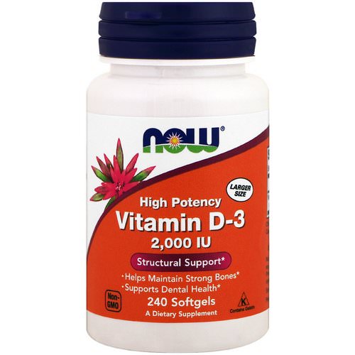 Now Foods, Vitamin D-3 High Potency, 2,000 IU, 240 Softgels Review