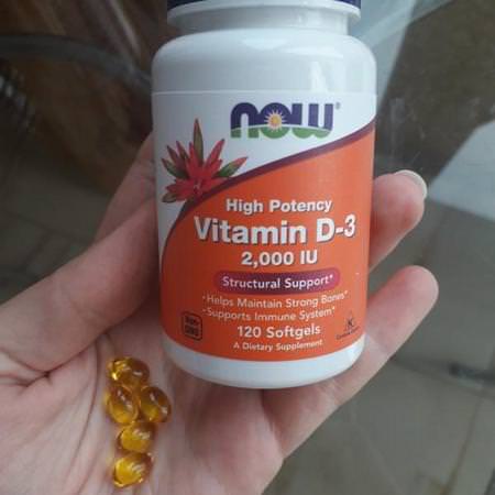 Now Foods, Vitamin D-3, High Potency, 2,000 IU, 30 Softgels