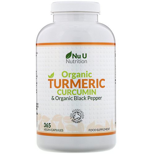 Nu U Nutrition, Organic Turmeric Curcumin & Organic Black Pepper, 365 Vegan Capsules Review