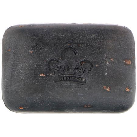 Nubian Heritage Black Soap - 黑肥皂, 香皂, 淋浴, 沐浴
