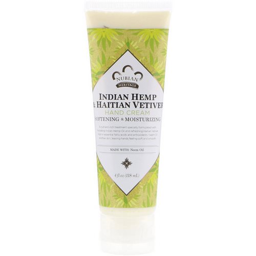 Nubian Heritage, Hand Cream, Indian Hemp & Haitian Vetiver, 4 fl oz (118 ml) Review