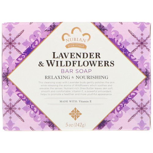 Nubian Heritage, Lavender & Wildflowers Bar Soap, 5 oz (142 g) Review