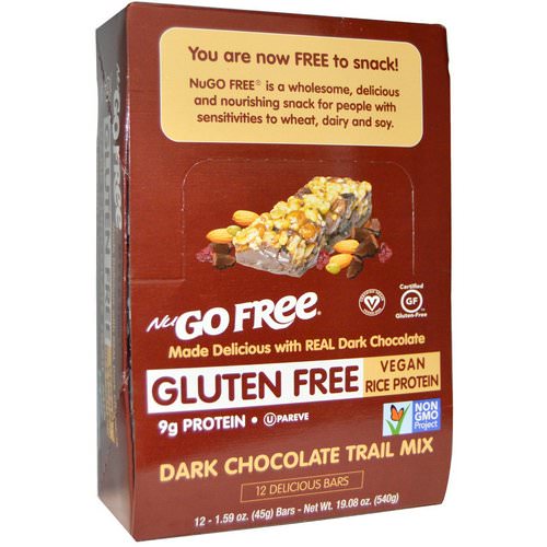NuGo Nutrition, NuGo Free, Gluten Free, Dark Chocolate Trail Mix, 12 Bars, 1.59 oz (45 g) Each Review