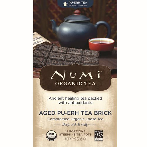 Numi Tea, Organic Tea, Pu-erh Tea, Aged Pu-erh Tea Brick, 2.2 oz (63 g) Review