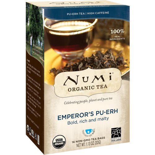 Numi Tea, Organic Tea, Pu-erh Tea, Emperor's Pu-erh, 16 Tea Bags, 1.13 oz (32 g) Review