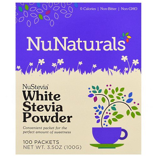 NuNaturals, NuStevia, White Stevia Powder, 100 Packets, 3.5 oz (100 g) Review