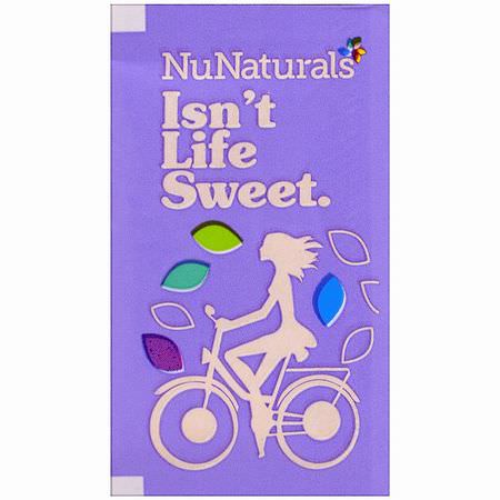 甜葉菊, 甜味劑: NuNaturals, NuStevia, White Stevia Powder, 1000 Packets, 2.23 lbs (1000 g)