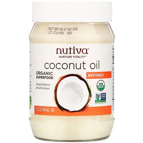 Nutiva, Organic Coconut Oil, Refined, 15 fl oz (444 ml) Review