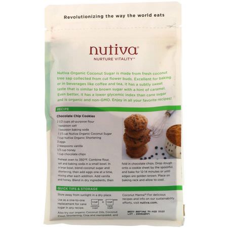 椰子糖, 甜味劑: Nutiva, Organic Coconut Sugar, 1 lb (454 g)