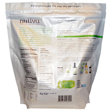 大麻種子: Nutiva, Organic, Hemp Protein Hi-Fiber, 3 lbs (1.36 kg)