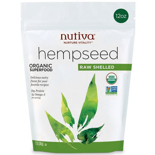 Nutiva, Organic Hemp Seed Raw Shelled, 12 oz (340 g) Review