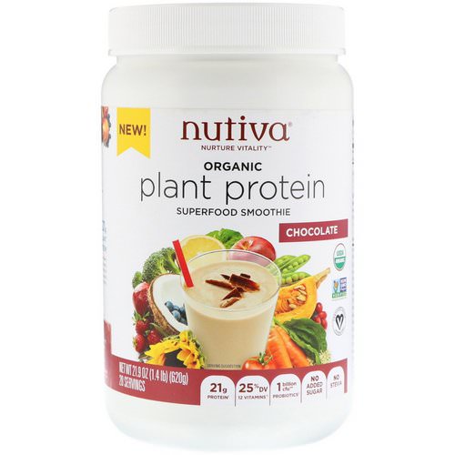 Nutiva, Organic Plant Protein, Chocolate, 1.4 lb (620 g) Review