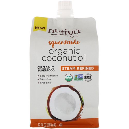 Nutiva, Organic Squeezable, Steam Refined Coconut Oil, 12 fl oz (355 ml) Review