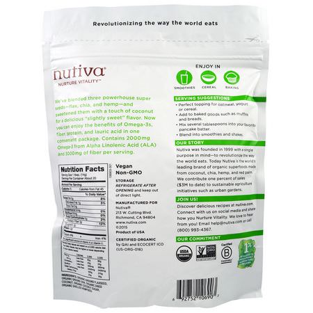 超級食品, 綠色食品: Nutiva, Organic Superseed Blend, With Coconut, 10 oz (283 g)