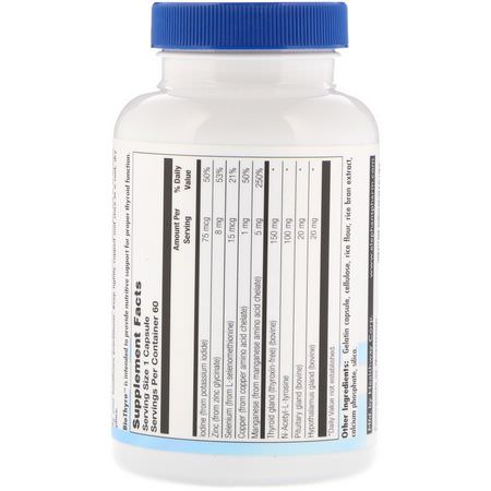 甲狀腺補充劑: Nutra BioGenesis, BioThyro, 60 Capsules