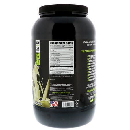 乳清蛋白, 運動營養: NutraBio Labs, 100% Whey Protein Isolate, Alpine Vanilla, 2 lbs (907 g)