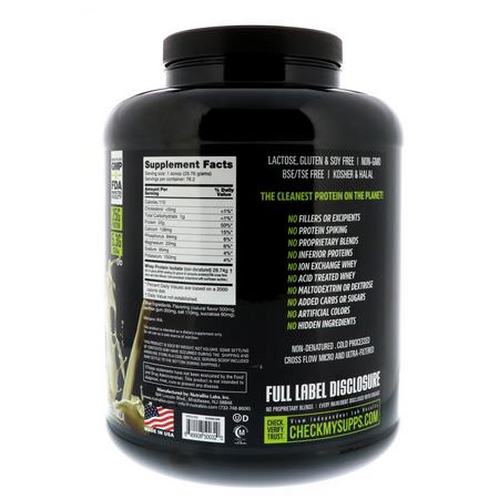 乳清蛋白, 運動營養: NutraBio Labs, 100% Whey Protein Isolate, Alpine Vanilla, 5 lbs (2268 g)